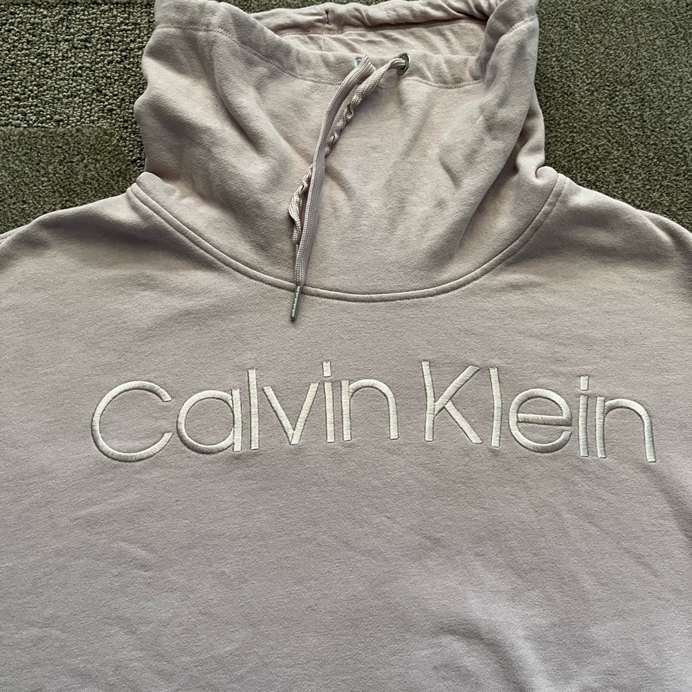 Calvin Klein Light Rose Funnelneck Sweatshirt - Picture 7 of 7
